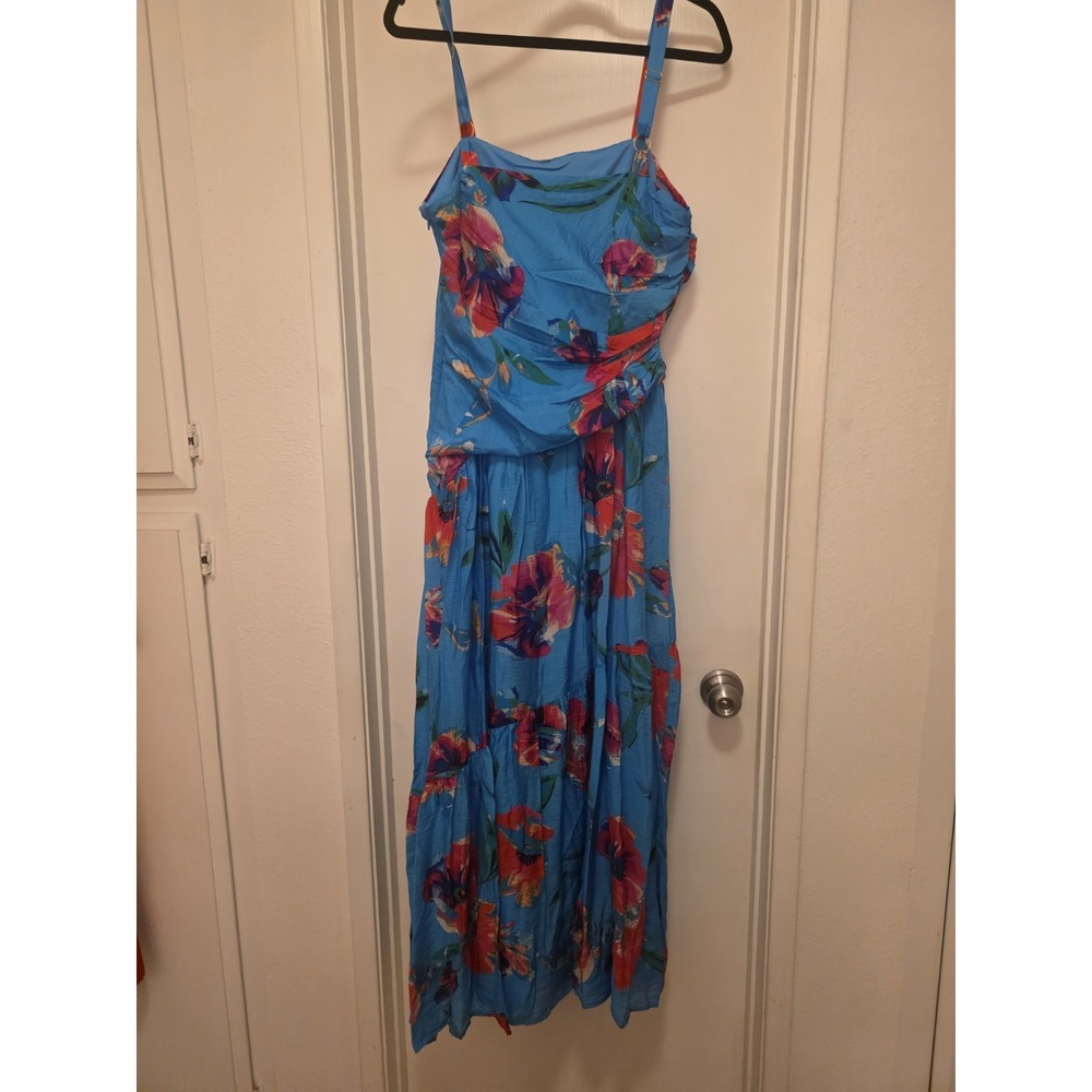 Taylor Asymmetrical Drop‑Waist Maxi Dress Floral Garden Wedding Guest Salsa 12 - Picture 7 of 9